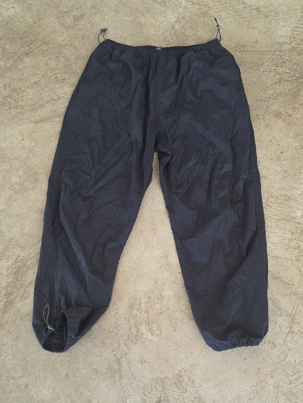 Forever 21 Ripstop Black Drawstring Track Pants